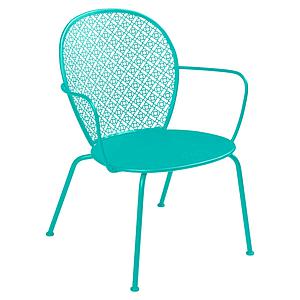 Fauteuil bas LORETTE Fermob bleu lagune