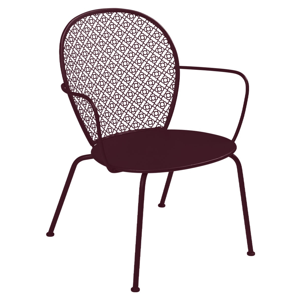 Fauteuil bas LORETTE Fermob cerise noir