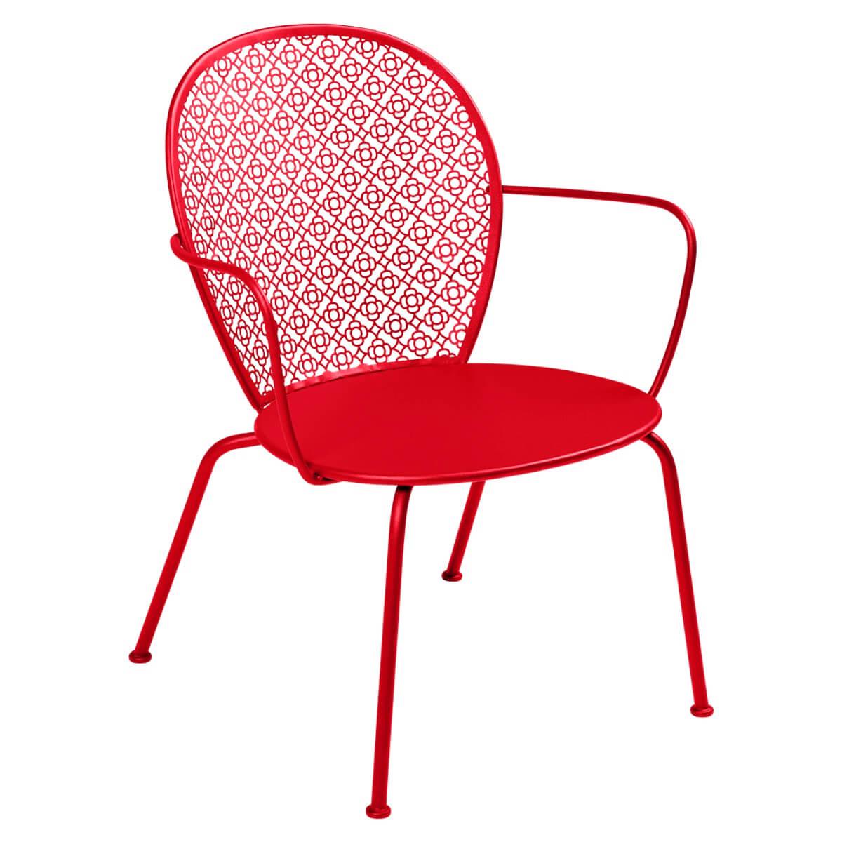 Fauteuil bas LORETTE Fermob coquelicot