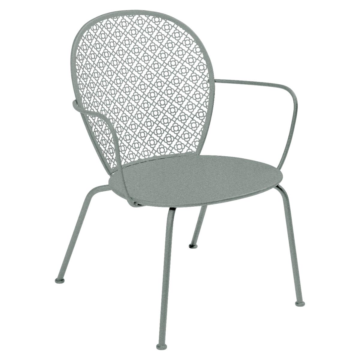 Fauteuil bas LORETTE Fermob gris lapilli