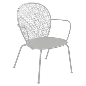Fauteuil bas LORETTE Fermob gris métal