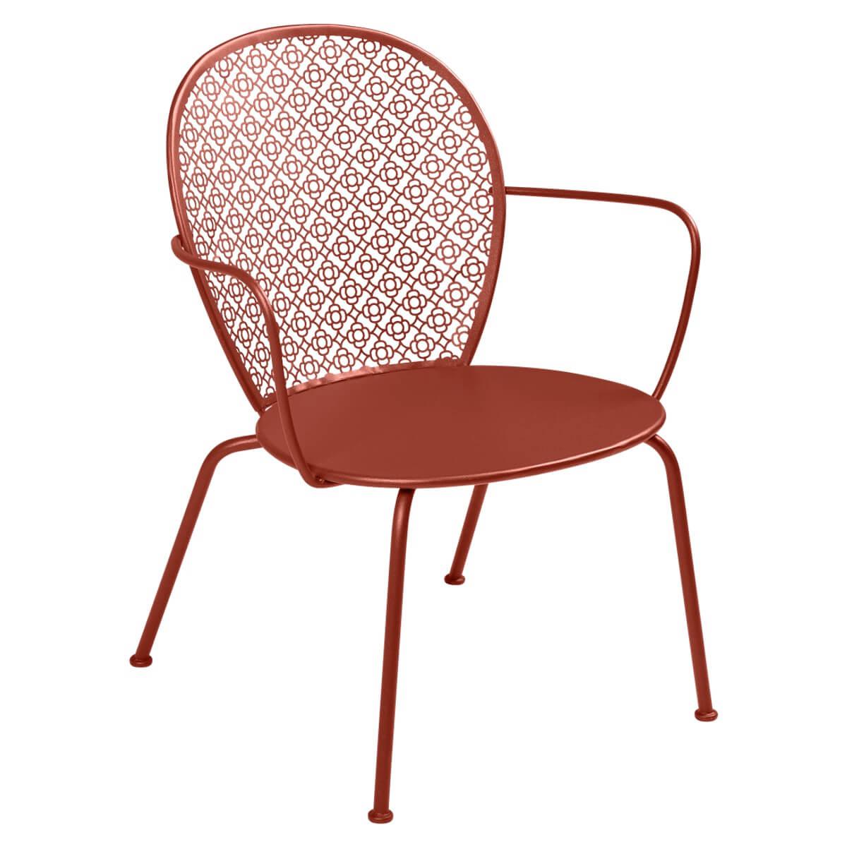 Fauteuil bas LORETTE Fermob rouge ocre