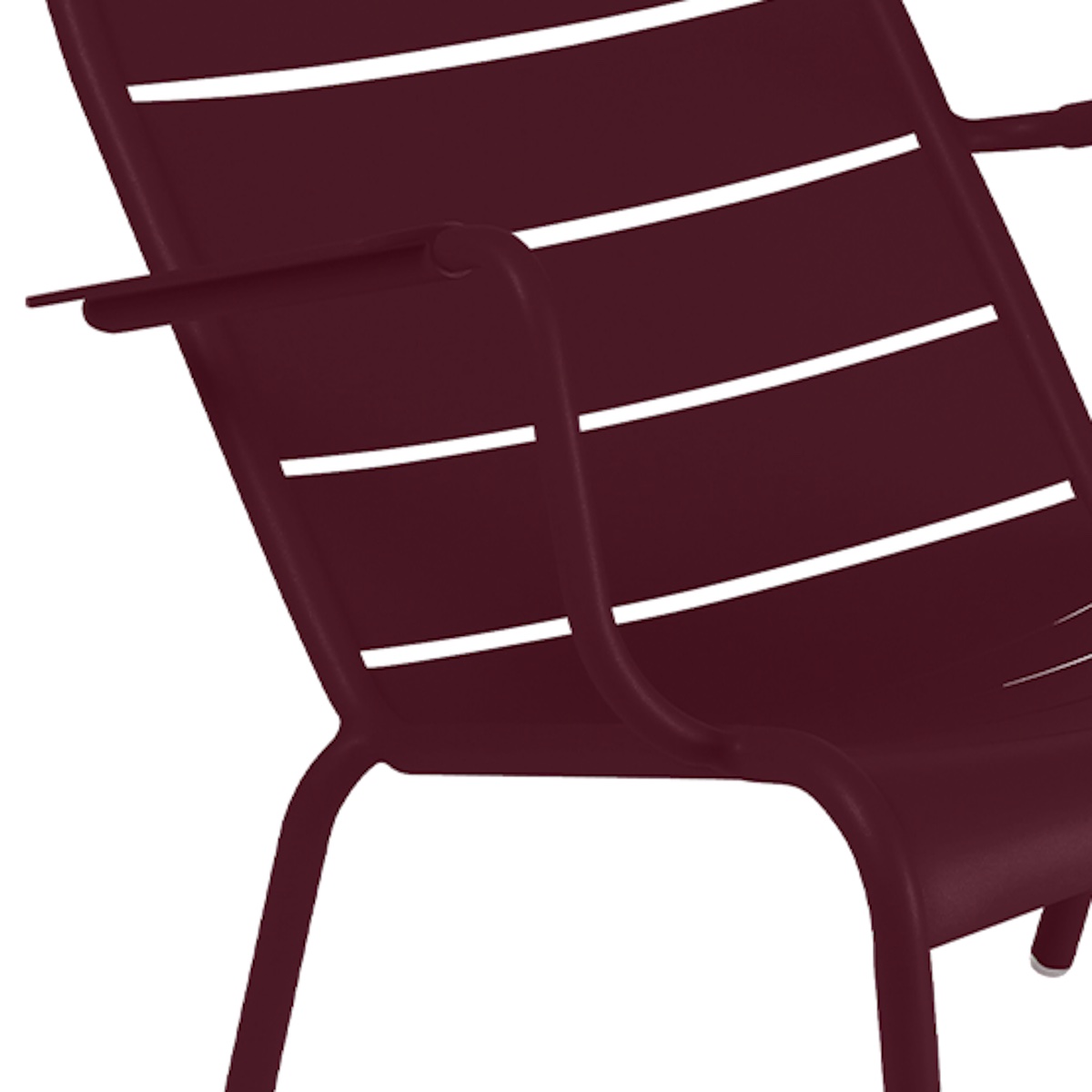 Fauteuil bas LUXEMBOURG Fermob cerise noir