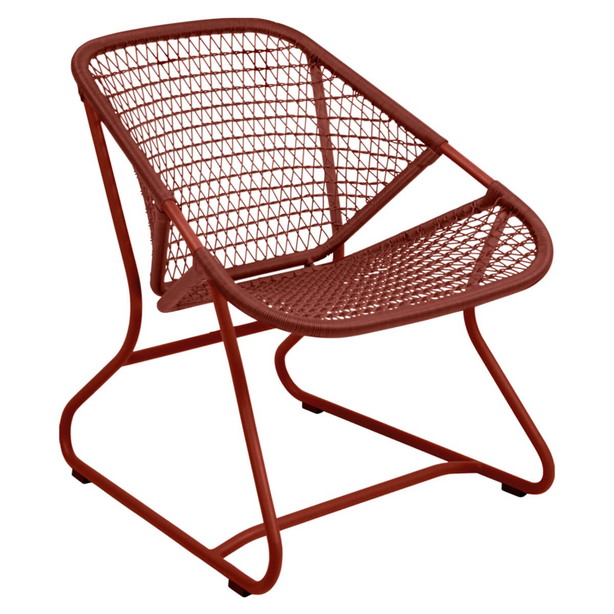 Fauteuil bas SIXTIES Fermob rouge ocre