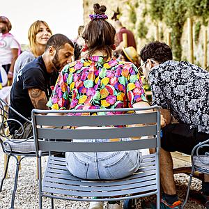 Fauteuil bas SURPRISING Fermob Rouge coquelicot