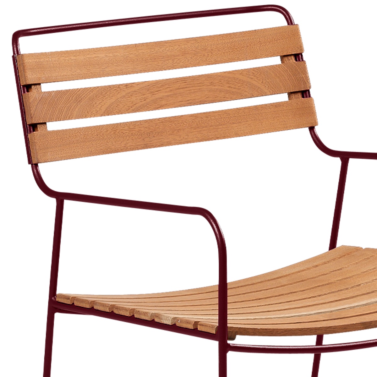 Fauteuil bas SURPRISING TECK Fermob cerise noir