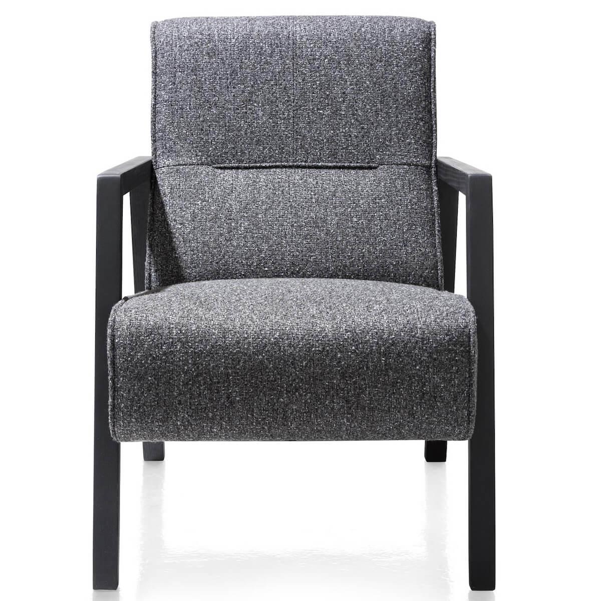 Fauteuil BUENO Xooon CLEO ANTHRACITE  / Pieds en bois noir