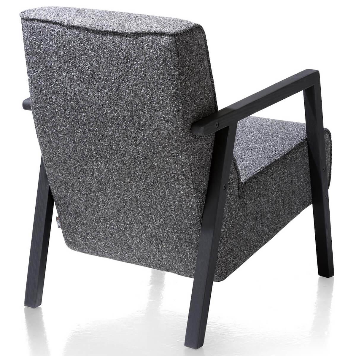 Fauteuil BUENO Xooon CLEO ANTHRACITE  / Pieds en bois noir