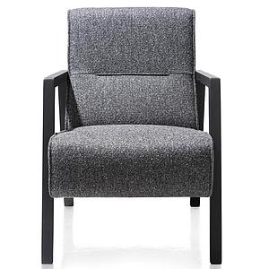 Fauteuil BUENO Xooon CLEO ANTHRACITE  / Pieds en bois noir