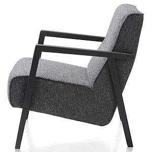 Fauteuil BUENO Xooon CLEO ANTHRACITE  / Pieds en bois noir