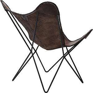 Fauteuil BUTTERFLY ECO Kare Design marron