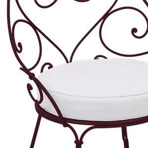 Fauteuil Cabriolet 1900 Fermob cerise noire-Blanc grisé