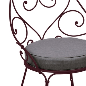 Fauteuil Cabriolet 1900 Fermob cerise noire-Gris graphite