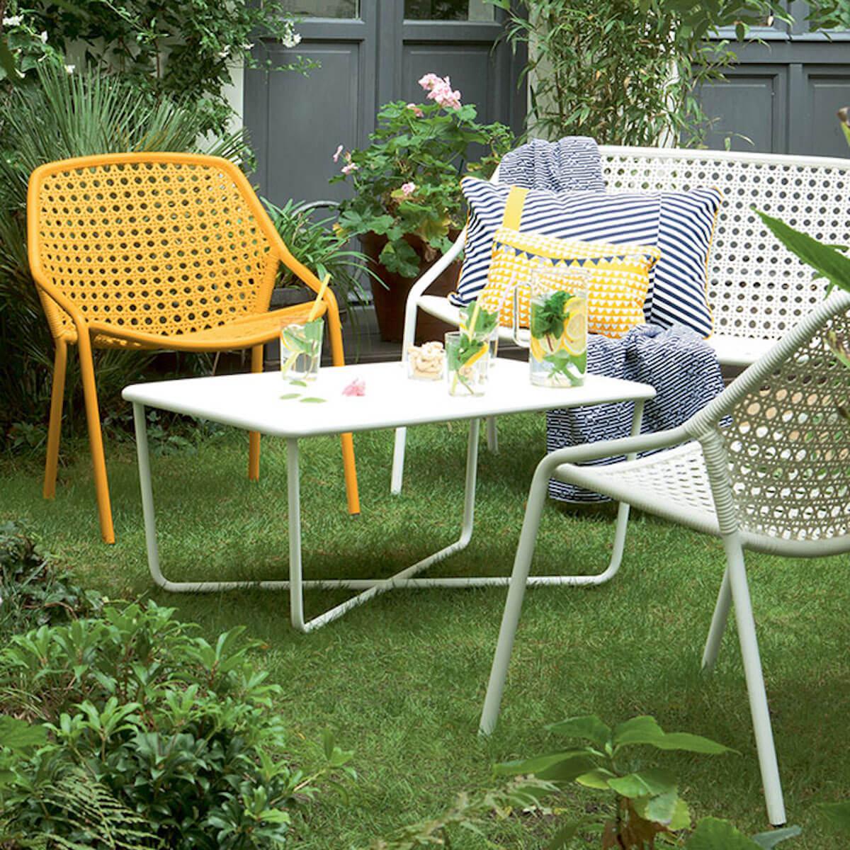 Fauteuil CROISETTE Fermob jaune miel