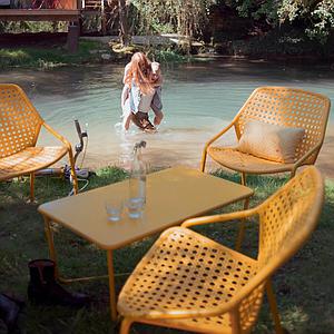 Fauteuil CROISETTE Fermob jaune miel