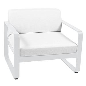 Fauteuil de jardin BELLEVIE Fermob blanc coton-blanc grisé