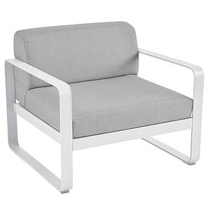 Fauteuil de jardin BELLEVIE Fermob blanc coton-gris flanelle