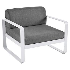 Fauteuil de jardin BELLEVIE Fermob blanc coton-gris graphite