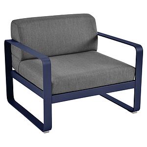 Fauteuil de jardin BELLEVIE Fermob bleu abysse-gris graphite