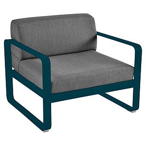 Fauteuil de jardin BELLEVIE Fermob bleu acapulco-gris graphite