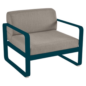 Fauteuil de jardin BELLEVIE Fermob bleu acapulco-taupe grisé
