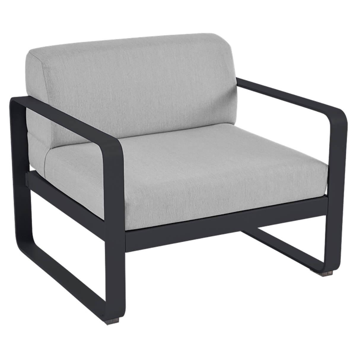 Fauteuil de jardin BELLEVIE Fermob carbone-gris flanelle
