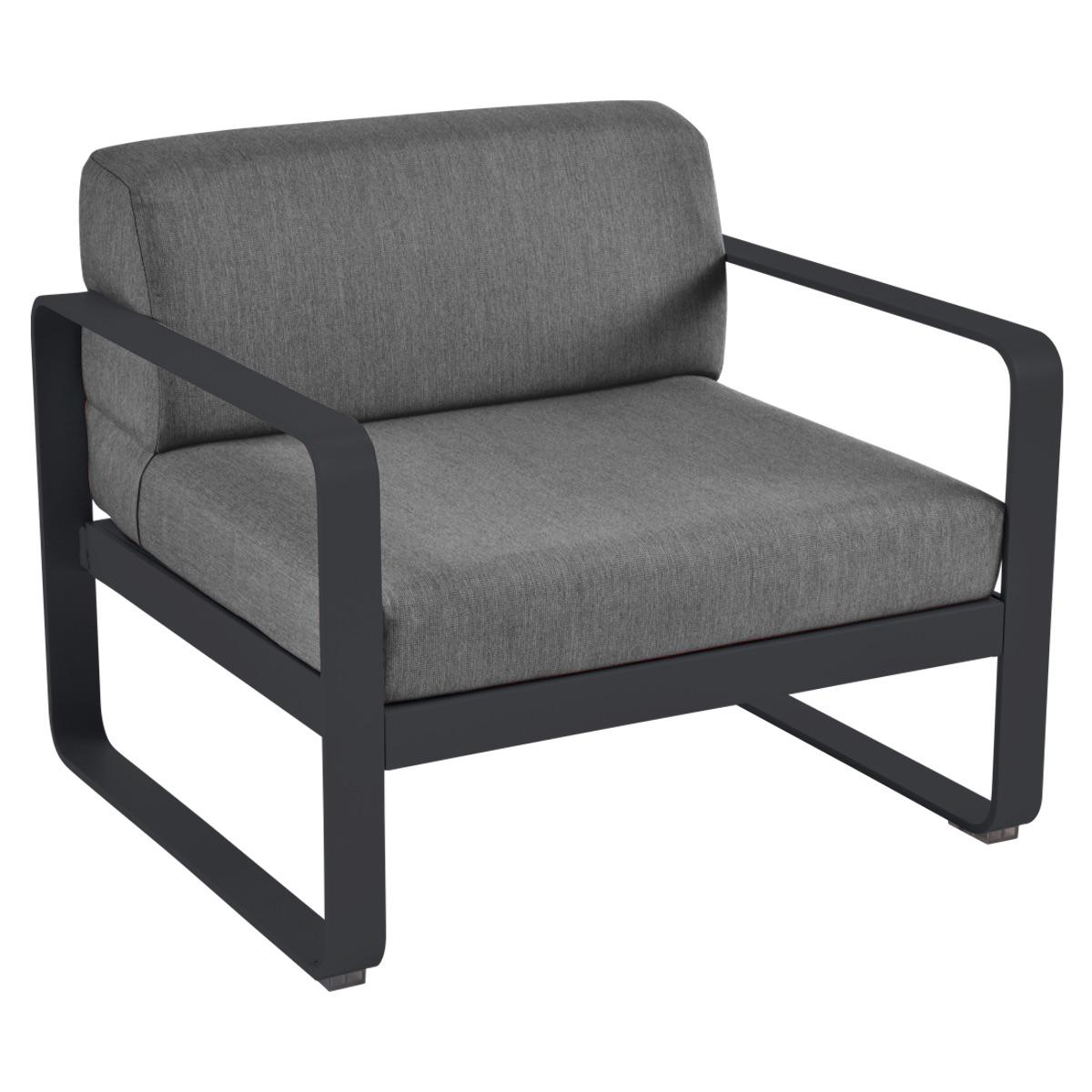Fauteuil de jardin BELLEVIE Fermob carbone-gris graphite