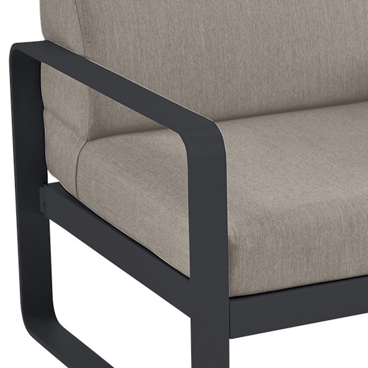 Fauteuil de jardin BELLEVIE Fermob carbone-taupe grisé