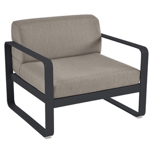 Fauteuil de jardin BELLEVIE Fermob carbone-taupe grisé