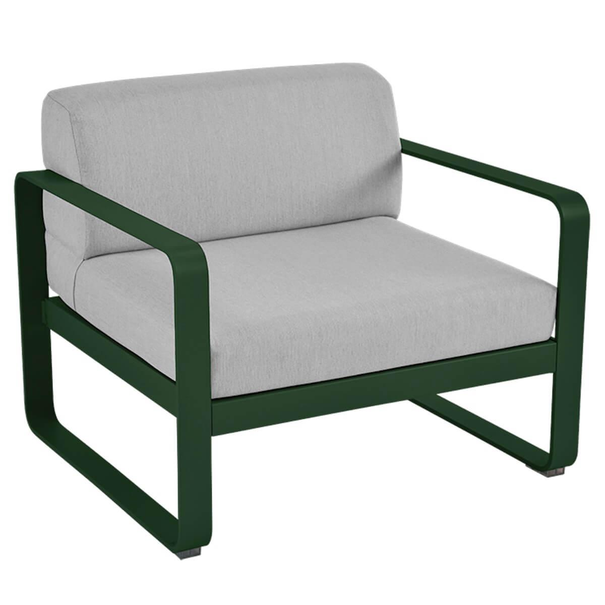 Fauteuil de jardin BELLEVIE Fermob cèdre-gris flanelle