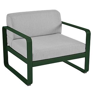 Fauteuil de jardin BELLEVIE Fermob cèdre-gris flanelle