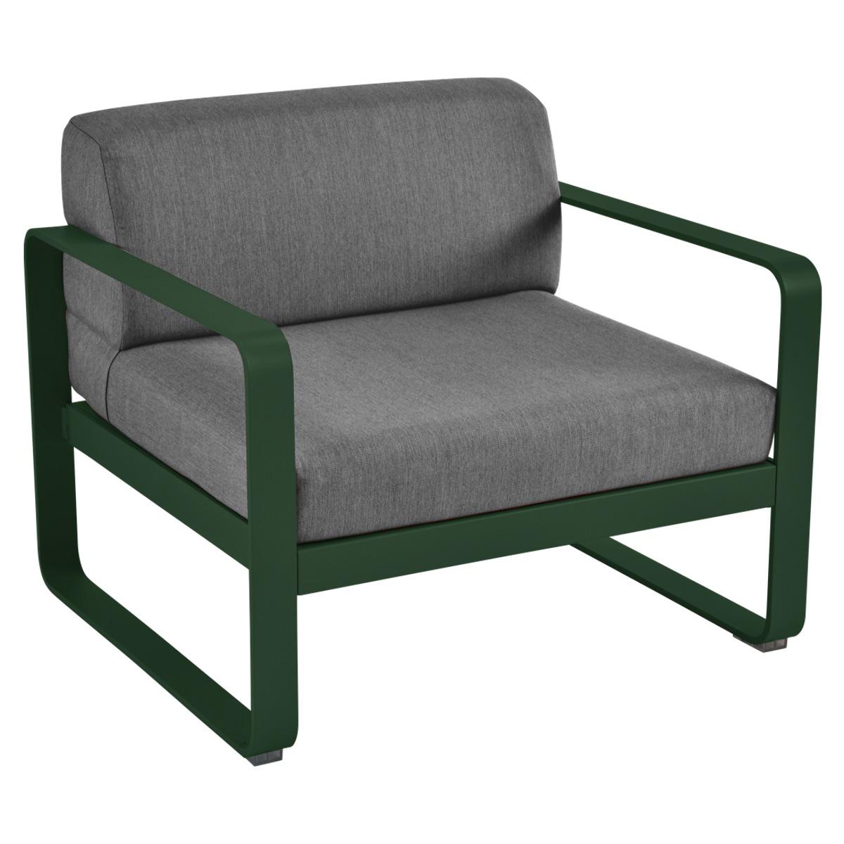 Fauteuil de jardin BELLEVIE Fermob cèdre-gris graphite