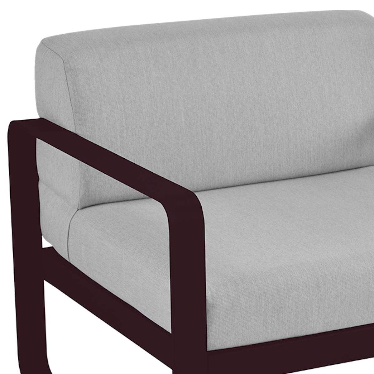 Fauteuil de jardin BELLEVIE Fermob Cerise noire-gris flanelle