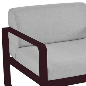 Fauteuil de jardin BELLEVIE Fermob Cerise noire-gris flanelle