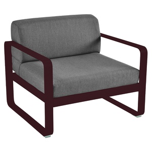 Fauteuil de jardin BELLEVIE Fermob Cerise noire-gris graphite