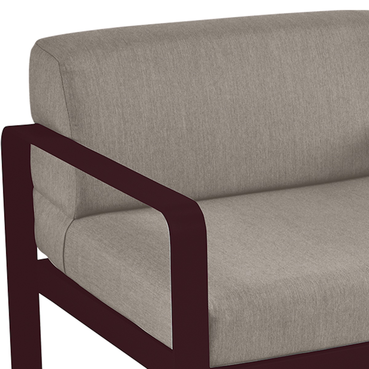 Fauteuil de jardin BELLEVIE Fermob Cerise noire-taupe grisé