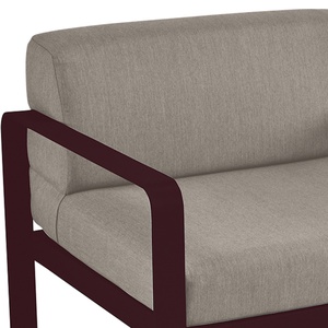 Fauteuil de jardin BELLEVIE Fermob Cerise noire-taupe grisé
