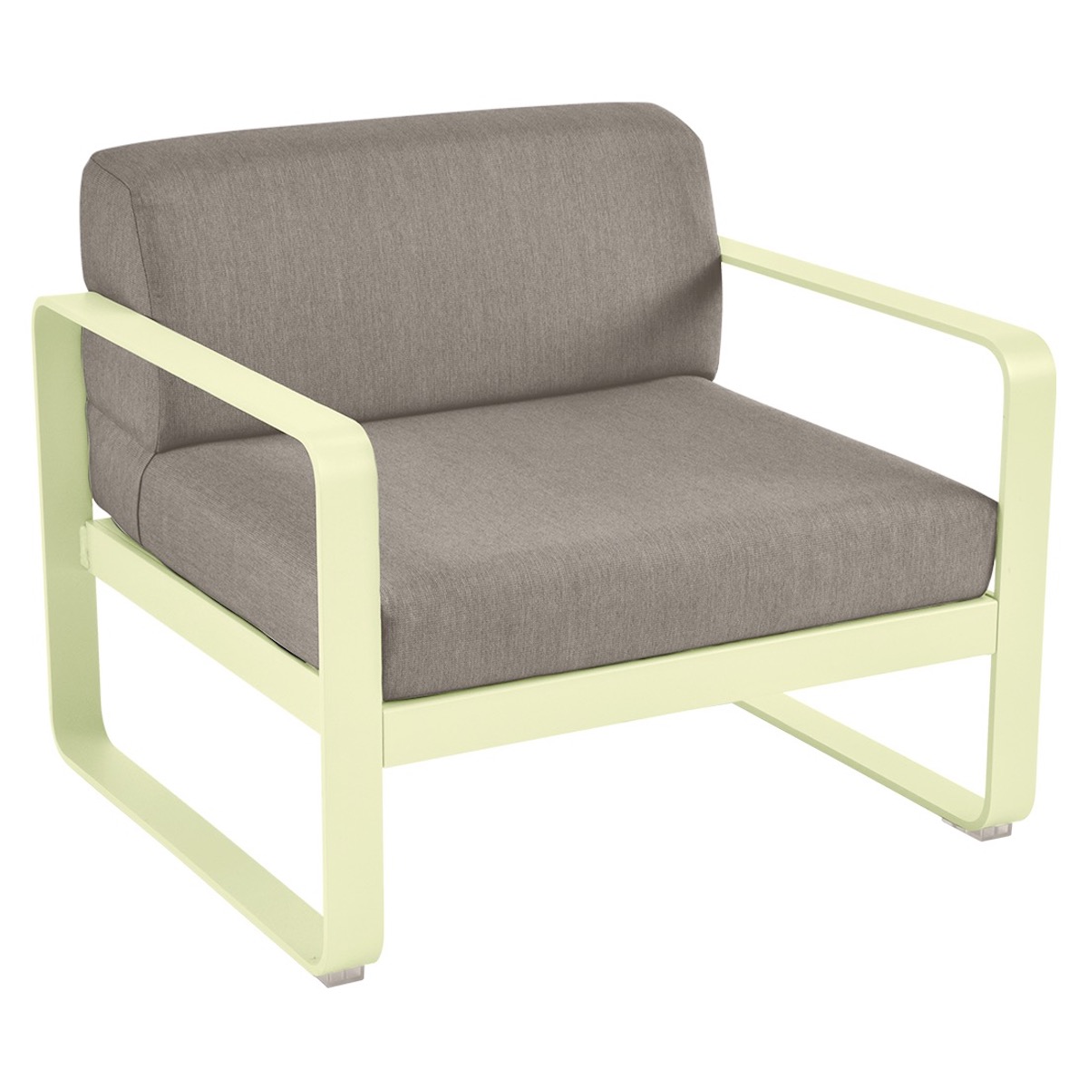 Fauteuil de jardin BELLEVIE Fermob citron givré-taupe grisé