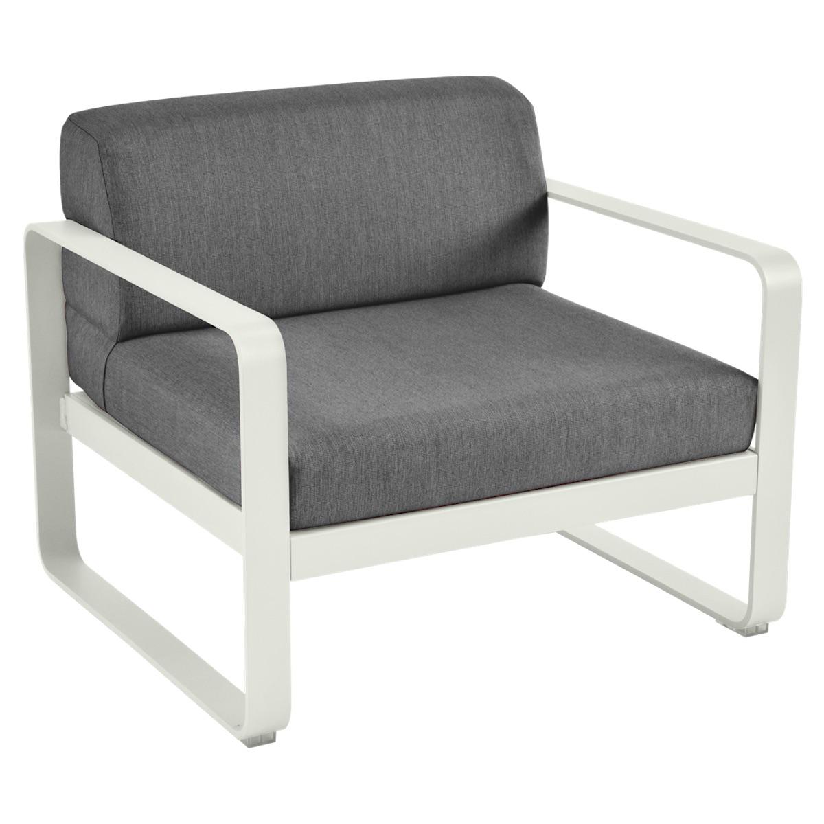Fauteuil de jardin BELLEVIE Fermob gris argile-gris graphite