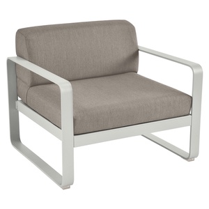 Fauteuil de jardin BELLEVIE Fermob gris argile-taupe grisé