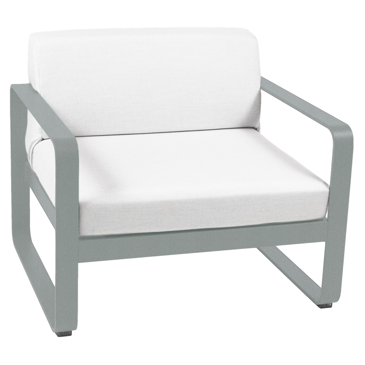 Fauteuil de jardin BELLEVIE Fermob gris lapilli-blanc grisé