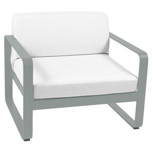 Fauteuil de jardin BELLEVIE Fermob gris lapilli-blanc grisé