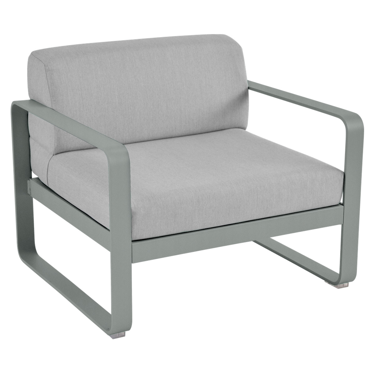 Fauteuil de jardin BELLEVIE Fermob gris lapilli-gris flanelle