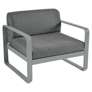 Fauteuil de jardin BELLEVIE Fermob gris lapilli-gris graphite