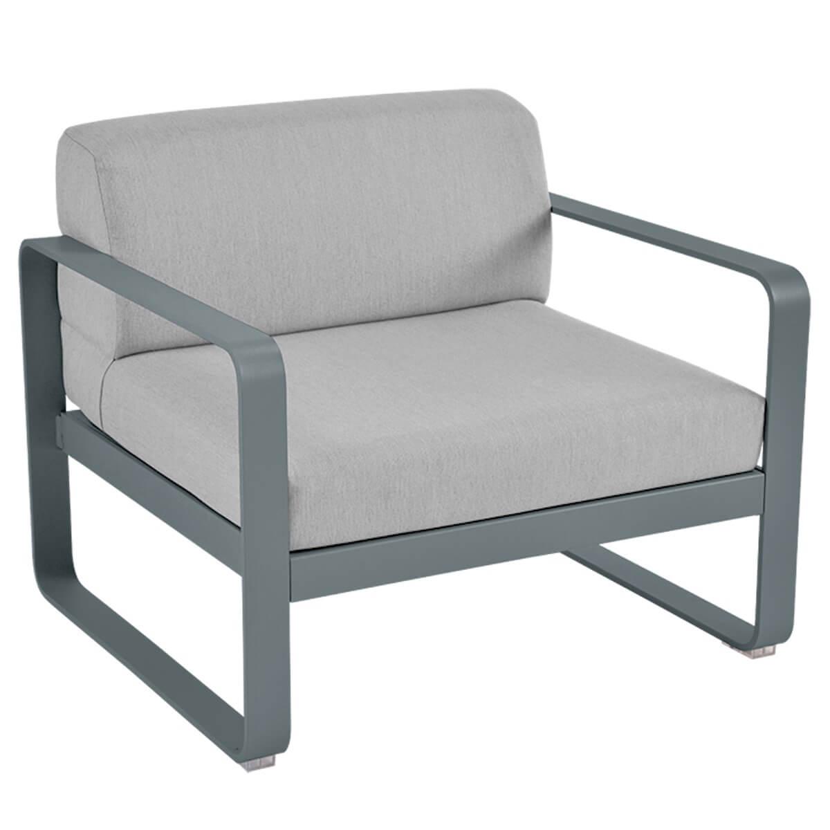 Fauteuil de jardin BELLEVIE Fermob gris orage-gris flanelle