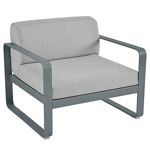 Fauteuil de jardin BELLEVIE Fermob gris orage-gris flanelle