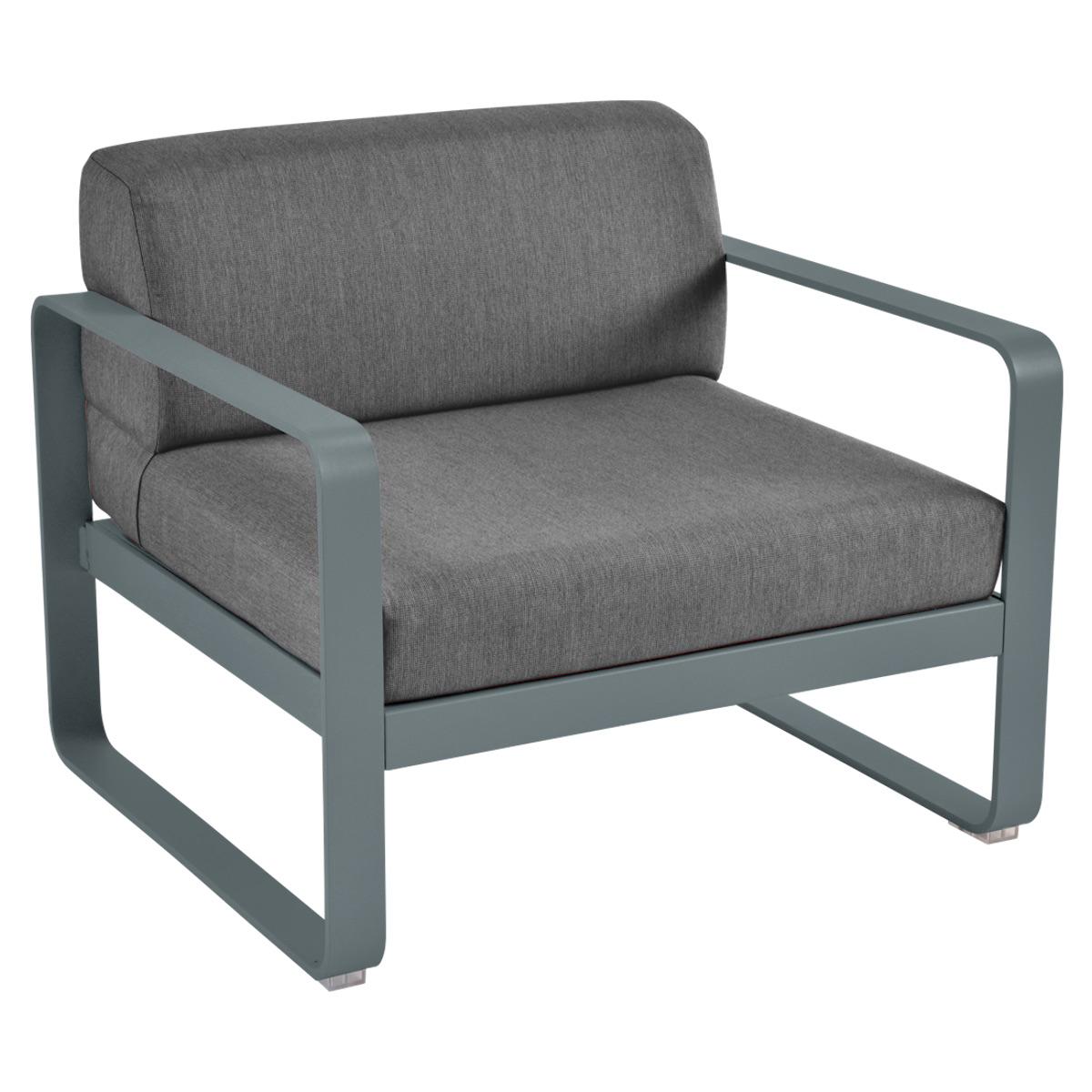 Fauteuil de jardin BELLEVIE Fermob gris orage-gris graphite