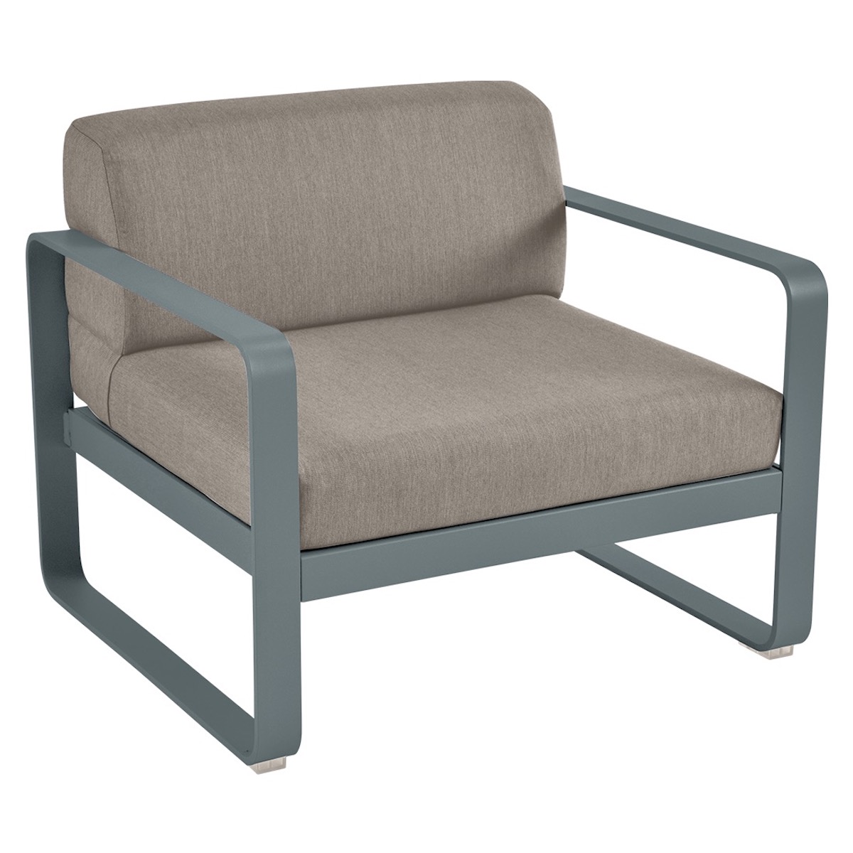 Fauteuil de jardin BELLEVIE Fermob gris orage-taupe grisé