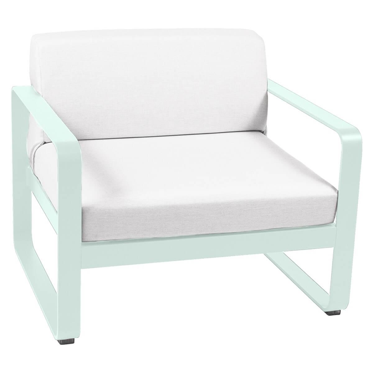Fauteuil de jardin BELLEVIE Fermob menthe glaciale-blanc grisé