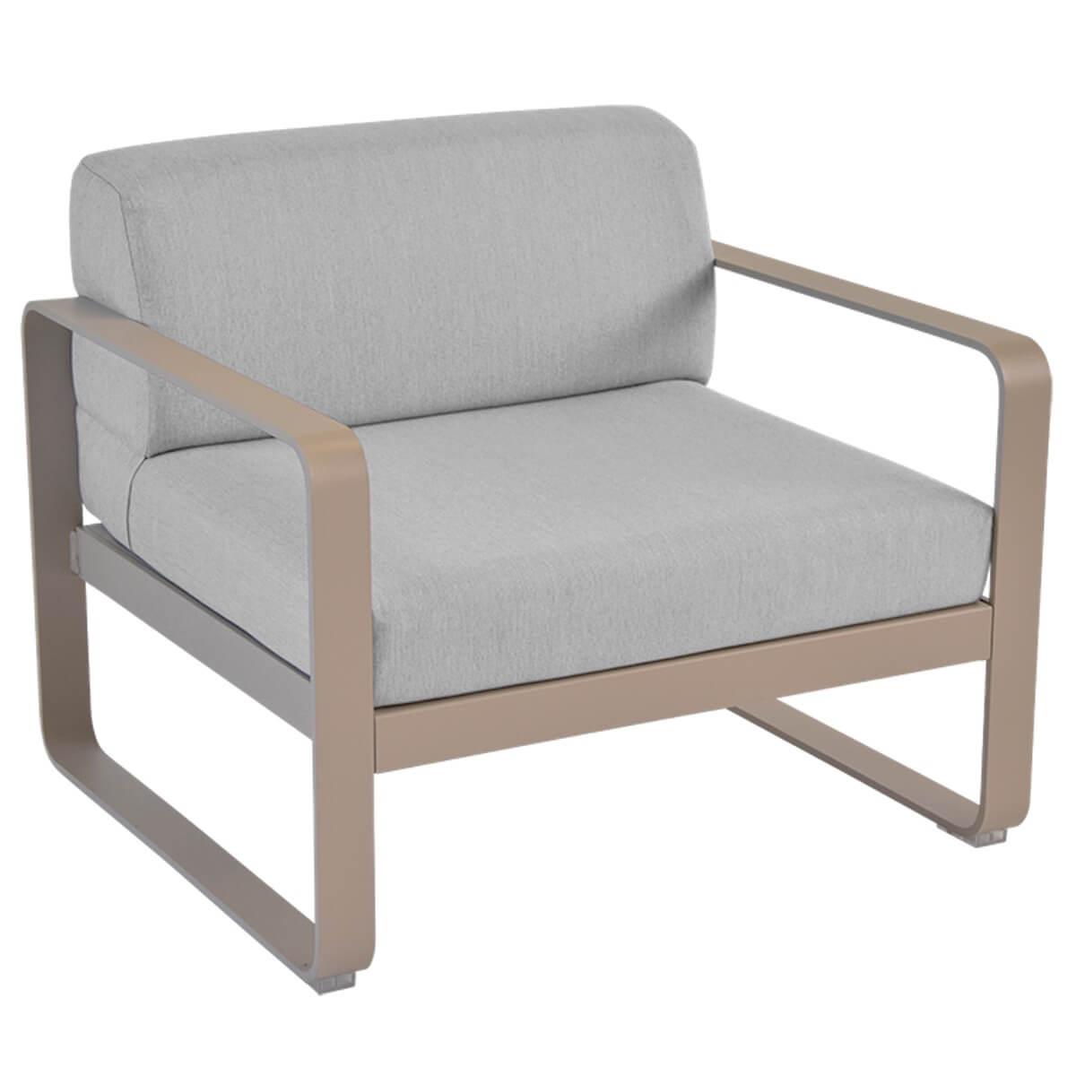 Fauteuil de jardin BELLEVIE Fermob muscade-gris flanelle